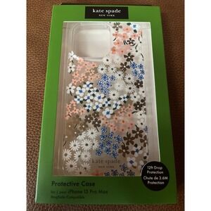 KATE SPADE Protective Case Magsafe‎ For IPHONE 15 PRO MAX Floral White Clear